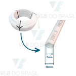 Mangueira Pneumatica Branca 10x7mm (Pu)