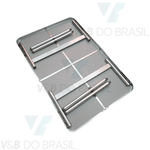 Mesa Dobrável em Alumínio com Tampo de Mdf 60x45cm