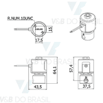 Válvula Bobina 13w 110/127v Núcleo 12mm Thermoval 13633