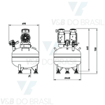 Compressor para 1 Consultório 40 Litros 1hp (127v) Evotech