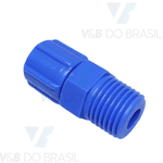 Conexão Reta Macho Abs 8mm X 1/4
