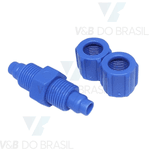 Conexão União Reta Abs (Com Porcas) 8mm