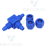 Conexão Tee Abs (Com Porcas) 8mm