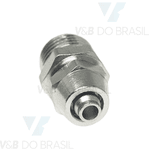 Conexão Reta Macho Metal 6mm X 1/4