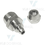Conexão Reta Macho Metal 6mm X 1/4