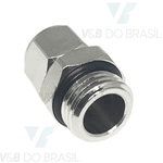 Conexão Reta Macho Metal 8mm X 1/4