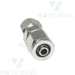 Conexão União Reta Metal (Com Porcas) 6mm