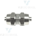 Conexão União Reta Metal (Com Porcas) 8mm