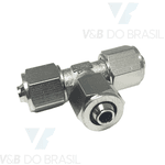 Conexão Tee Metal (Com Porcas) 6mm