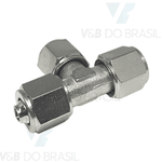 Conexão Tee Metal (Com Porcas) 6mm
