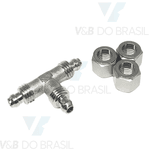 Conexão Tee Metal (Com Porcas) 6mm