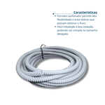 Mangueira Sanfonada Branco Gelo 1/2