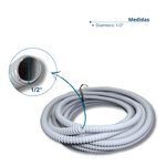 Mangueira Sanfonada Branco Gelo 1/2