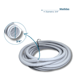 Mangueira Sanfonada Branco Gelo 3/4