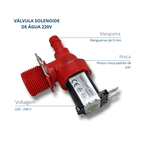 Válvula Solenoide de Água 220v Conexão em L com Suporte