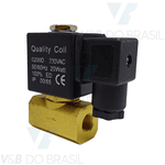 Válvula Solenoide Duas Vias 1/4" 220v