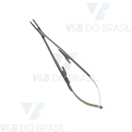 Porta Agulha Castroviejo Reto 16cm com Vídia e Trava