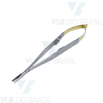 Porta Agulha Castroviejo Reto 18cm com Vídia e Trava