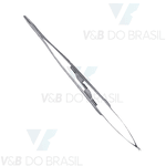 Porta Agulha Castroviejo Reto 18cm com Vídia e Trava