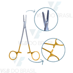 Porta Agulha Crille Wood 16cm com Vídia