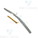 Raspador de Osso Odontológico Curvo com Duas Lâminas