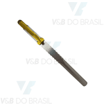 Raspador de Osso Odontológico Curvo com Duas Lâminas