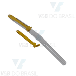 Raspador de Osso Odontológico Curvo com Duas Lâminas