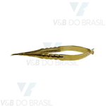 Tesoura Castroviejo Curva 9cm Dourada
