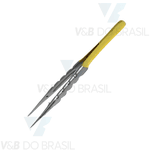 Pinça Gerald Reta 14cm Cabo Dourado