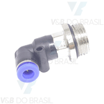 Conexão Pneumática Engate Rápido Cotovelo 06mm X 1/2''