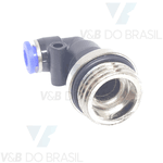 Conexão Pneumática Engate Rápido Cotovelo 06mm X 1/2''