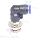 Conexão Pneumática Engate Rápido Cotovelo 08mm X 1/2''