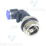 Conexão Pneumática Engate Rápido Cotovelo 08mm X 1/2''
