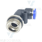 Conexão Pneumática Engate Rápido Cotovelo 10mm X 1/2''
