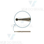 Ponta Diamantada Esférica 1012 Fg Fava