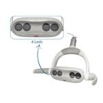 Cabeçote Refletor Odontológico 4 Leds Compatível Kavo