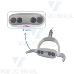 CabeÇOte Refletor OdontolÓGico 4 Leds CompatÍVel Kavo