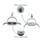Cabeçote Refletor Odontológico 4 Leds Compatível Dabi