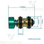 Botão Seringa Tríplice Azul e Verde (Kit 2)