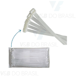 Abraçadeira de Nylon 3,0x200mm Branca (Kit 100)
