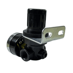 Regulador de Pressão de Ar Mini 1/4" Preto com Manômetro