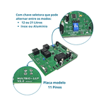 Placa Autoclave 11 Pinos 12/21l Inox/alumínio Compatível Gnatus