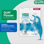 Fio Dental com Haste Flosser Multiple Action 40 Unidades Gum