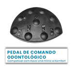 Pedal Comando Odontológico Preto Compatível Kavo