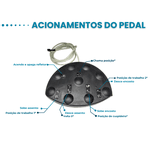 Pedal Comando Odontológico Preto Compatível Kavo
