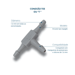 Conexão Tee para Mangueira 1,6 Mm