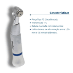 contra Ângulo Ar Intra C/ Irrigação Fx 110 Fg 1:1 Pb Dentlex