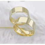Alianças de Casamento Chanfradas 7mm Cristalina
