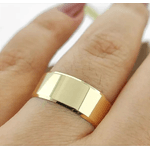 Alianças de Casamento Chanfradas 7mm Cristalina