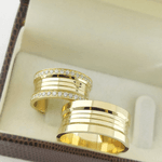 Alianças Diferentes em Ouro 18k Grossas 9mm Goiânia 